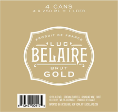 LUC BELAIRE GOLD BRUT FANTOME EDITION 750ML - Hill Side Vineyards