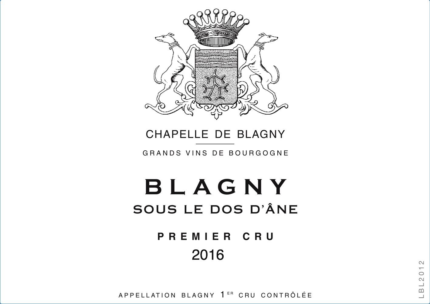 2015 La Chapelle de Blagny Blagny 1er Cru Sous Le Dos D'Ane Rouge 750ML