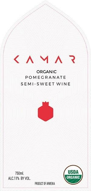 Nv Kamar Pomegranate Semi Sweet Wine 750ml Hill Side Vineyards 9508